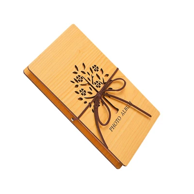 £10.36 • Buy  Wooden Child Hardcover Kraft Paper Scrapbook Memory Sketchbook