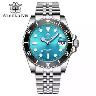 Steeldive SD1953 Turquoise Dial Stainless Steel Watch 41mm Jubilee • $99.95