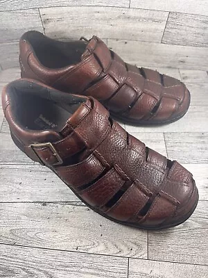 Timberland Earth Keepers Shoes Mens 8 Brown Leather Fisherman Sandals 45562 • $26.60