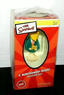 The Simpsons Sideshow Mr. Burns Gem Piece New Sealed Low Serial Bust • $58