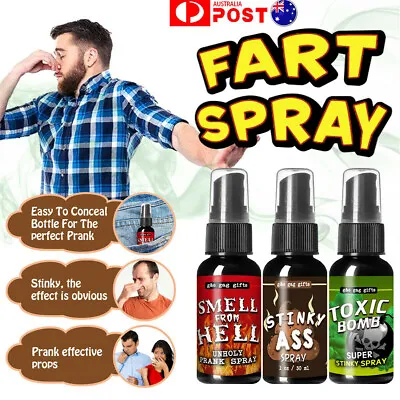 30ML Novelties Liquid Fart Gag Prank Joke Spray Can Stink Bomb Smelly Stinky Gas • $13.65