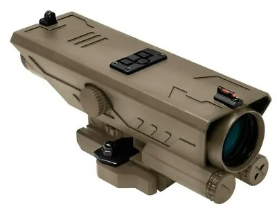 VISM DELTA Scope 4x30mm P4 Illum W/ Fiber Optic Post Quick Release & LED's TAN~ • $104.90