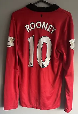 Manchester United Home Football Shirt 2013/2014 Men’s Small Rooney 10 • $34.23