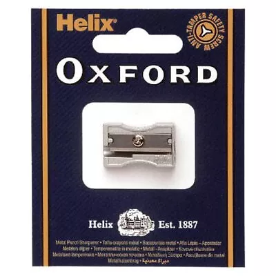 Helix Pencil Sharpener Metal Single Hole Heavy Duty Traditional Classroom Grade • £2.49