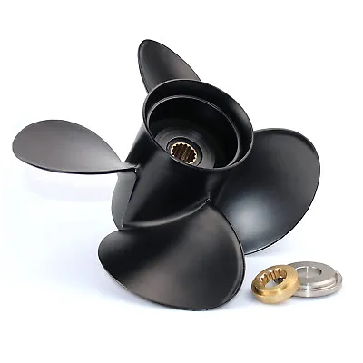 Outboard Propeller 4 X 13 X 17 Fit Yamaha 50 60 70 80 85 90 100 130HP 4 Blades • $149.99