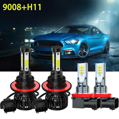 For 2005-2012 Ford Mustang LED Headlight High Low Beam Fog Light Bulbs Combo Kit • $24.99