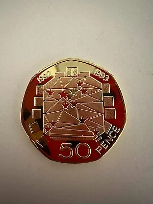 50p Coins UK Rare Fifty Pences  EU Presidency Gold Filler Coin UNCIRCULATED • £6.99