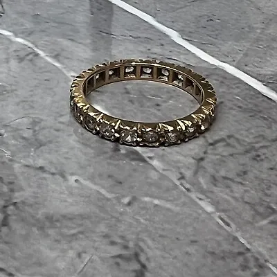 9ct Gold Eternity Ring Size M 1/2 • £70