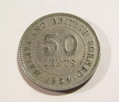 Malaya British Borneo 1954 50 Cents Coin • $14.99