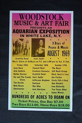 Woodstock Tour Poster 1969 #1-- • $4.25