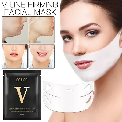 $5.09 • Buy V Line Firming Facial Mask Face Lifting Double Chin Reducer H