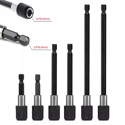 1/4 Inch Hex Shank Magnetic Quick Release Drill Bit Holder Extension Set Of 6 • $10.79