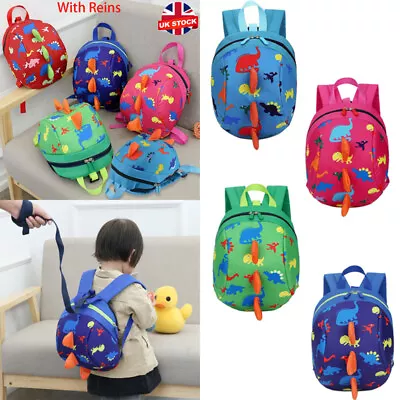 £4.99 • Buy Cartoon Baby Toddler Kids Safety Harness Strap Bag Backpack Security With Reins