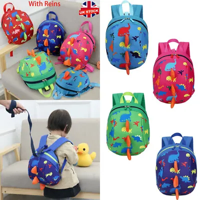 Cartoon Baby Toddler Kids Safety Harness Strap Bag Backpack Security With Reins • £6.89