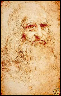 Leonardo Da Vinci Artist Self Portrait Canvas Print Fridge Magnet 6x8 Large • $10.95