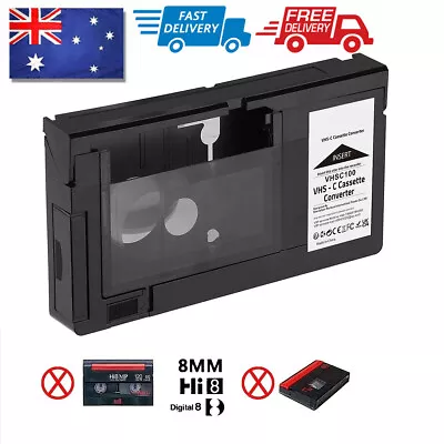 VHS To VHS-C VHSC VHS C Tape Converter Adaptor Play Compact Cassette VCR Player • $49.80