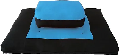 Turquoise Black Zabuton Zafu Yoga Meditation Relaxation Cushions Sitting Seats • $82