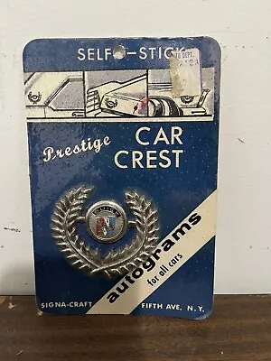 Vintage Buick Car Crest Emblem SIGNA-CRAFT- AUTOGRAM - NOS Self Stick • $34.35