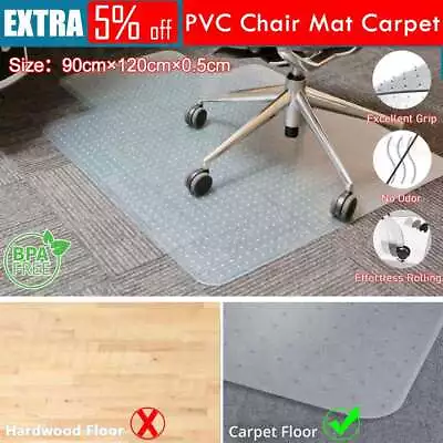 Chair Mat Carpet Hard Floor Protectors Home Office Room Computer Work PVC Mats • $23.65