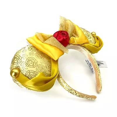 US Disney Parks Mickey Beauty And The Beast Minnie Mouse Ears Belle Bow Headband • $16.98