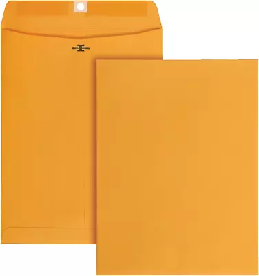 9x12 Clasp Envelopes: Heavy-Duty Kraft For Mailing & Storage  - 100 Per Box • $29.02