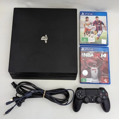 $279.99 • Buy Excellent Condition! Sony PlayStation 4 Pro Console +2x Games+ Controller AU PS4