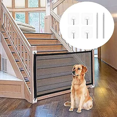 £11.99 • Buy Pet Magic Gate Portable Folding Stair Door Safe Guard Isolation Net 110x72cm