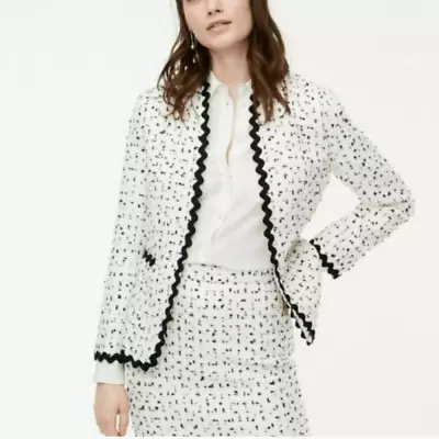 NEW J Crew Going Out Spotted Tweed Blazer Jacket Size 0 | XS • $69.99