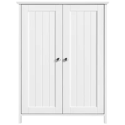 $73.89 • Buy Bathroom Floor Cabinet, Free Standing Storage Organizer With Adjustable Shelves