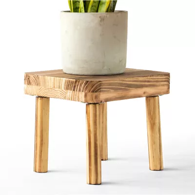 £10.99 • Buy Rustic Wooden Plant Stand For Indoor Plants, Small Handmade Flatpack Wood Stool