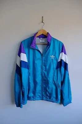 Vintage 90s/80s Adidas Shellsuit Jacket | M/L | Green VGC • £50
