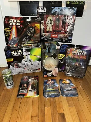 Star Wars Action Figures / Accessories Lot 9 New In Box (Year 90’s - 2000’s) • $100