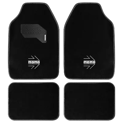 Momo Car Floor Mat - UNIVERSAL CARPET CAR MATS - ARROW LOGO - WHITE - 4pcs • $50.55