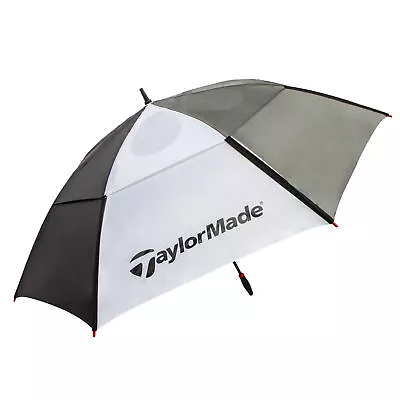 68 In Auto Open Golf Umbrella Oversized Vented Double Canopy Black/White • $24.94