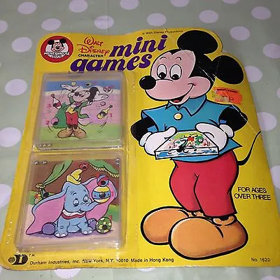 Mickey Mouse & Dumbo Walt Disney Character Mini Game Sealed - Small Ball Game • £4.95