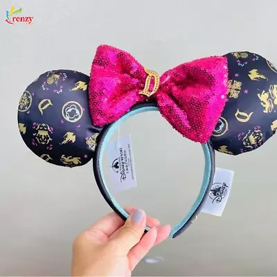 Disney Parks Sleeping Beauty Pink Sequined Bow Minnie Mouse Ears Headband❤️ • $18.65