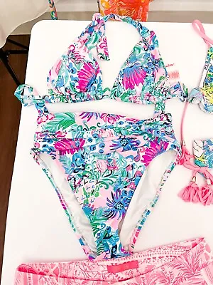 Yarrow Bikini Bottoms And Arika Bikini Top Mandevilla Baby Paradise Petals • $130