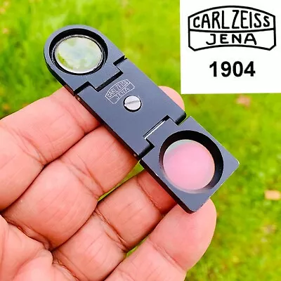 1950s CARL ZEISS FOLDING FLAT POCKET LOUPE MAGNIFYING GLASS VINTAGE 10X GERMANY • $18.50