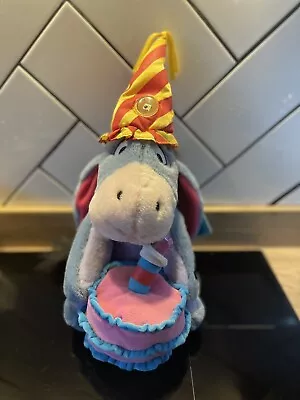 Vintage Eeyore Birthday Dancing With Music Disney Store With Original Tags • £2