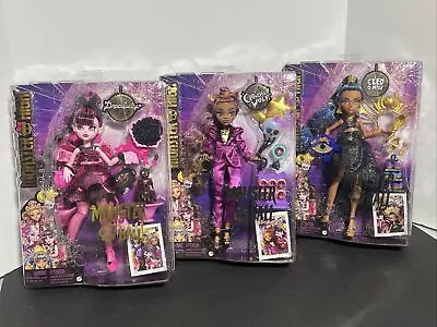 Monster High Ball Party Fashion Dolls Lot Of 3 Draculaura Clawdeen Cleo DeNile • $79.99