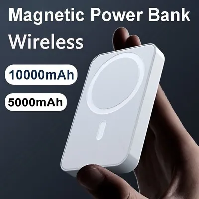 10000mAh Power Bank Magnetic Battery Pack Wireless Charger For IPhone 14/13/12 • $10.55