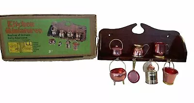 Vintage Dollhouse Copper Miniature  Pots Pans Coffee Pot Bucket Kettle Cup • $34.95