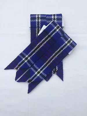 Scottish Clans Kilt Hose Sock Flashes Garter Various Tartan Pointed Acrylic Wool • £4.99