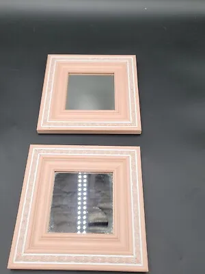 Vintage Wooden Picture Mirrors In Frames Set Of 2 • $10.60