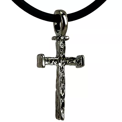 Nail Cross Necklace In Gunmetal Color Finish (c10gn) NWT • $12.99