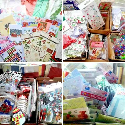 Clearance Craft Bundle Job Lot - 50 X Christmas Items Card Making & Paper Crafts • £19.99