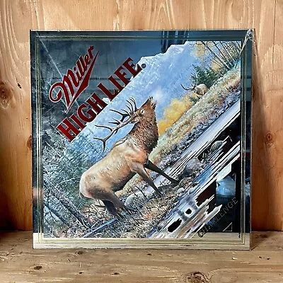 1994 26x26 Miller High Life Beer Challenge Bulk Elk Wildlife Series Bar Mirror . • $149