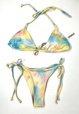 $6.99 • Buy Zaful Women's Light Pastel Tie Dye Bikini Bathing Suit Swimwear Size 6