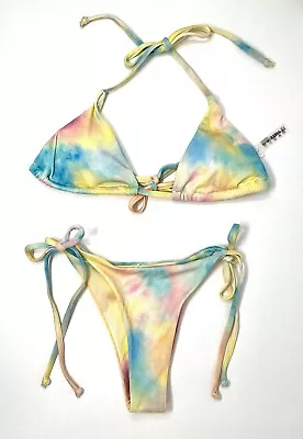 $6.99 • Buy Zaful Women's Light Pastel Tie Dye Bikini Bathing Suit Swimwear Size 6