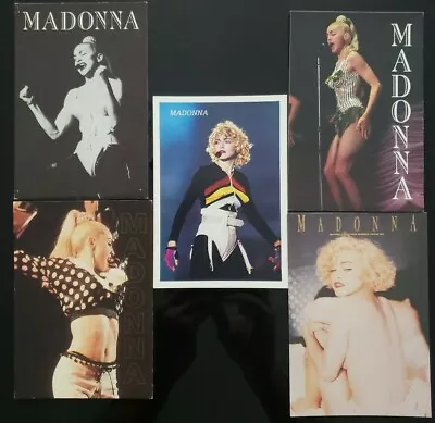 MADONNA RARE X 5  Original Vintage Postcards    BLOND AMBITION TOUR 1990    • £19.95